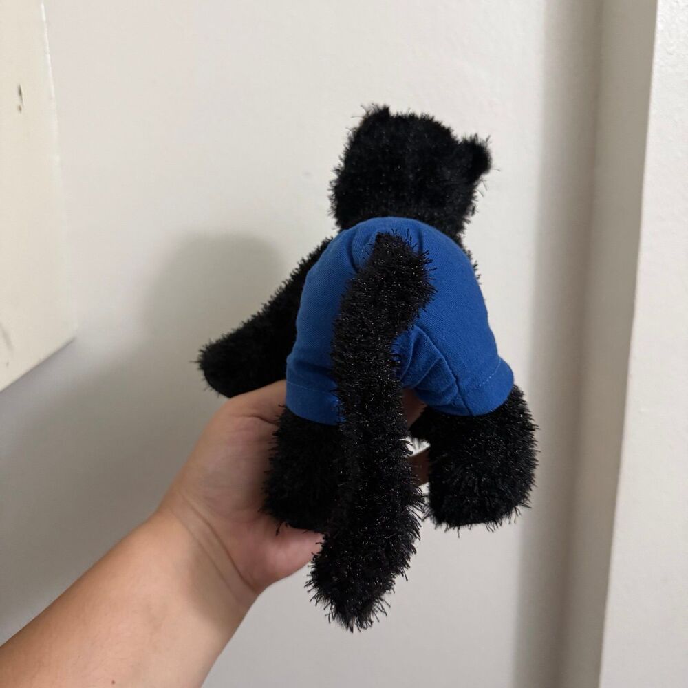 Ganz Webkinz Black Cat Plush Stuffed Toy HM135 Green Eyes No Code - Picture 3 of 4